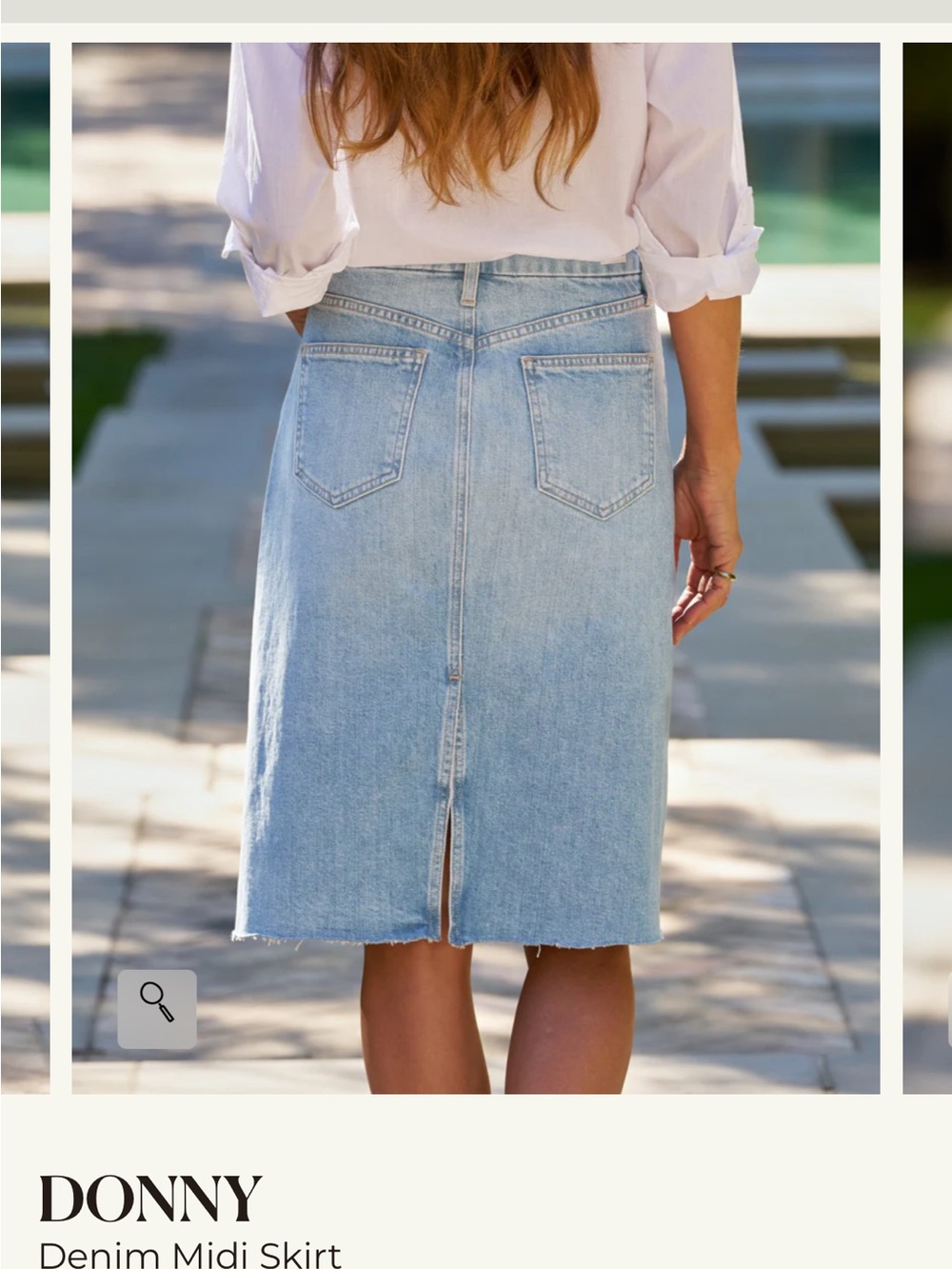 Frank & Eileen Donny Light Blue Denim Midi Skirt - Picture 6 of 6